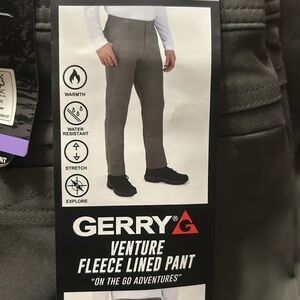 NWT GERRY Venture FLEECE LINED hiking-work Gray Pants 30x34